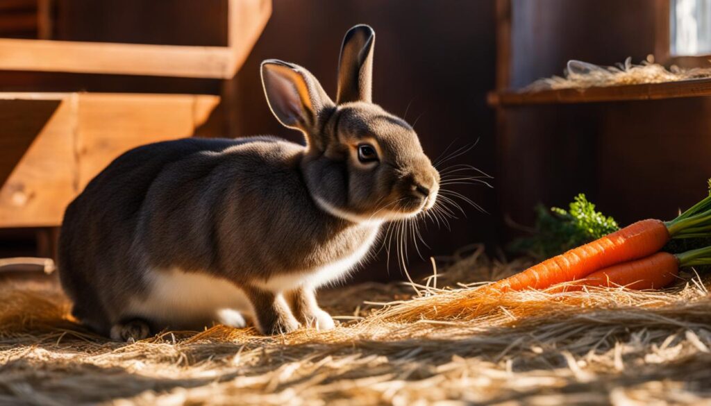 American Sable Rabbit daily life