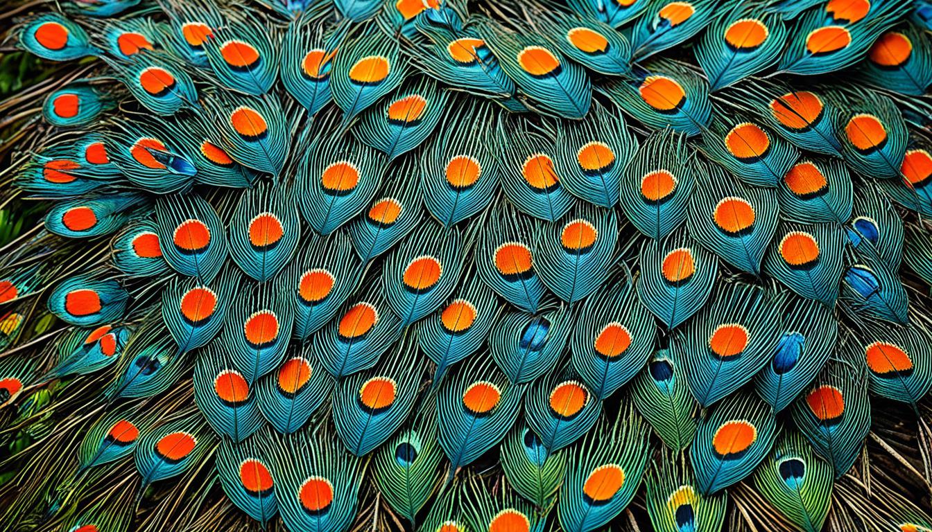 Ocellated Turkey feathers