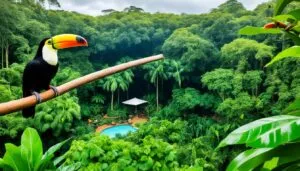 Outdoor enclosures for toucans